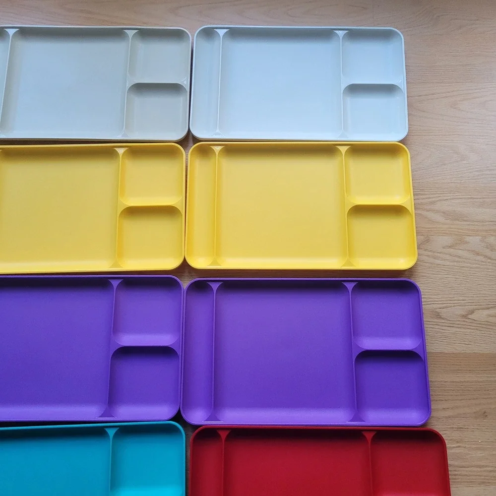 Tupperware‎ Divided Set Lot 15 Colors Lunch Dinner TV 90s